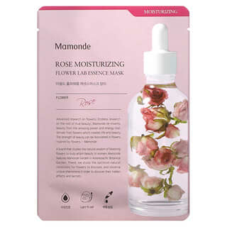Mamonde, Hidratação de Rosas, Máscara Flower Lab Essence, 1 Folha, 25 ml