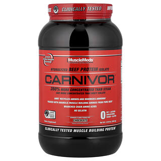 MuscleMeds, Carnivor, Isolado de Proteína de Bovino Produzido por Bioengenharia, Chocolate, 949,2 g (2 lbs)