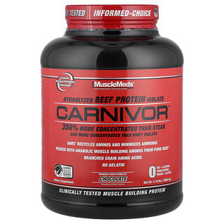 MuscleMeds, Carnivor, bioinżynieryjny izolat białka wołowego, czekolada, 1898,4 g