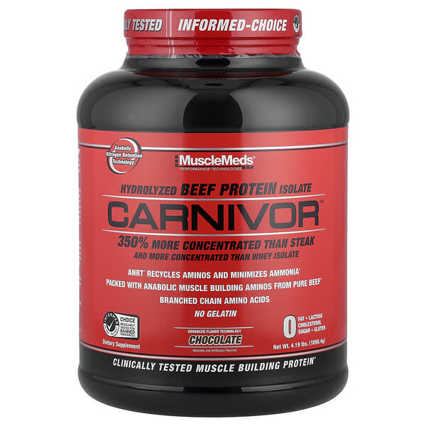 Carnivor™, Hydrolyzed Beef Protein Isolate, Chocolate, 4.19 lbs (1898.4 g)