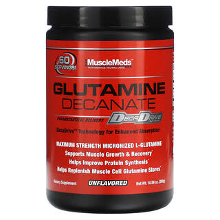 MuscleMeds, Decanato de glutamina, Sin sabor`` 300 g (10,58 oz)