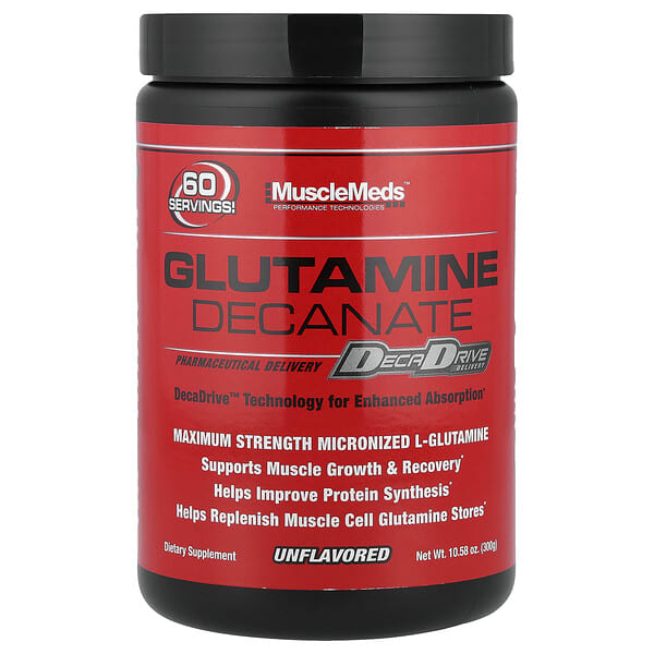 Glutamine Decanate, Unflavored, 10.58 oz (300 g)