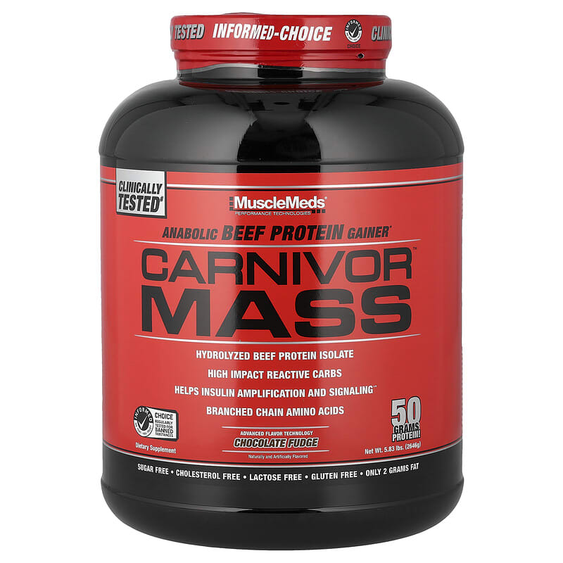 Massa de Carnívora, Ganhador de Proteína de Bovino Anabólico