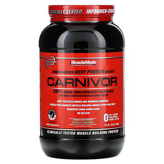 MuscleMeds, Carnivor, Bioengineered Beef Protein Isolate, Vanilla Caramel, 1.95 lbs (888 g)