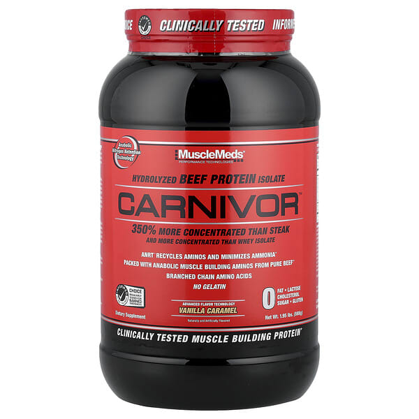 Carnivor™, Hydrolyzed Beef Protein Isolate, Vanilla Caramel, 1.95 lbs (888 g)