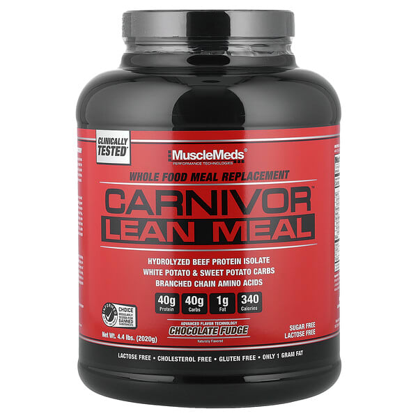 MuscleMeds, Carnivor™ 린 밀, 초콜릿 퍼지, 2,020g(4.4lb)