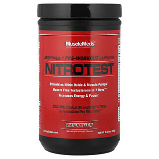 MuscleMeds, Nitrotest, Androgenic Pre-Workout Amplifier, Watermelon, 16.51 oz (468 g)