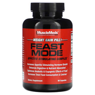MuscleMeds, Feast Mode, 식욕 자극 복합체, 캡슐 90정