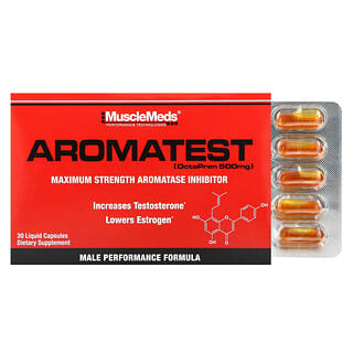 MuscleMeds, Aromatest, 500 mg, 30 capsules liquides