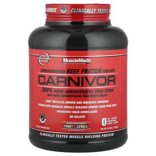 MuscleMeds, Carnivor, Bioengineered Beef Protein Isolate, Fruity Cereal, 3.8 lbs (1,736 g)