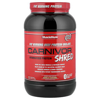 MuscleMeds, Carnivor Shred, гидролизованный протеин, со вкусом ванили и карамели, 868 г (1,91 фунта)