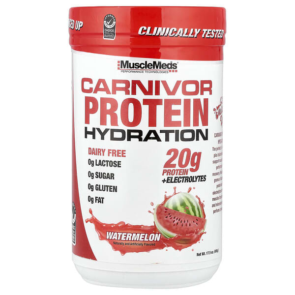 Carnivor Protein Hydration, Watermelon, 17.5 oz (496 g)
