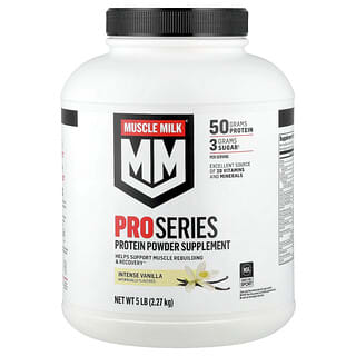 Muscle Milk‏, Pro Series Protein Powder - NSF Certified for Sport Intense Vanilla, 5 lb
