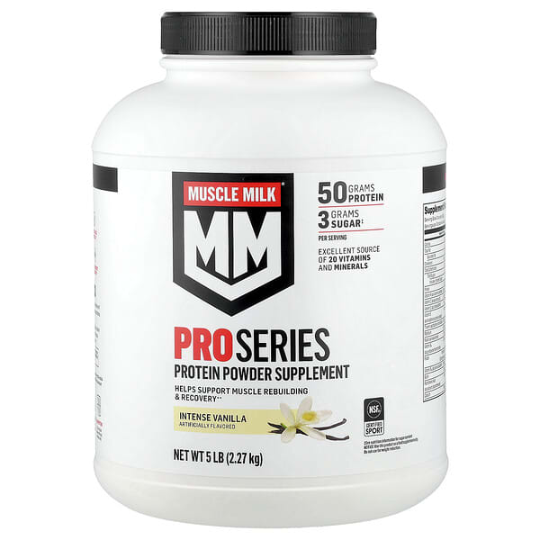 Muscle Milk, Pro Series, Protein Powder, Intense Vanilla, 5 lb (2.27 kg) — product photo 1