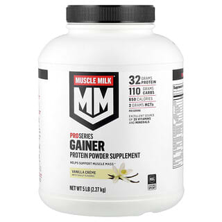 Muscle Milk, ProSeries Gainer, Protein Powder, Vanilla Creme, 5 lb (2.27 kg)