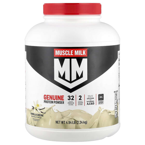 Muscle Milk, Genuine, Protein Powder, Vanilla Crème, 4.94 lb (2.24 kg) — product photo 1