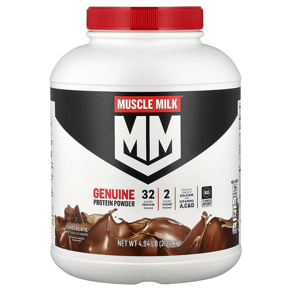 Muscle Milk, Genuine, Protein Powder, Chocolate, 4.94 lb (2.24 kg) — product photo 1