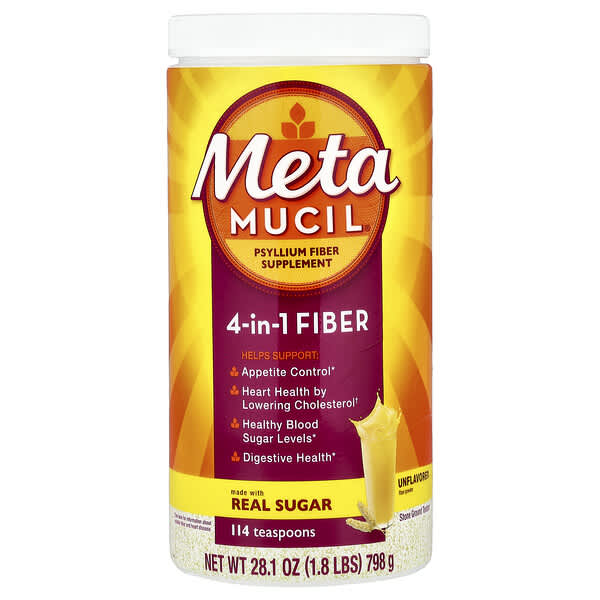 Metamucil, 4 合 1 纖維，原味，28.1 盎司（798 克）