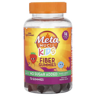 Metamucil, жевательные таблетки для детей, с клетчаткой, со вкусом ягодного ассорти, 72 жевательные таблетки