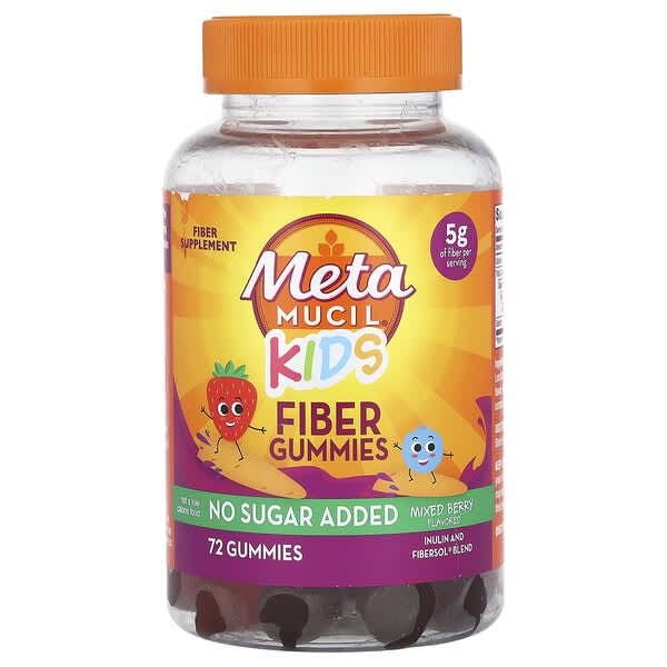 Metamucil, Kids, Fiber Gummies, Mixed Berry, 72 Gummies
