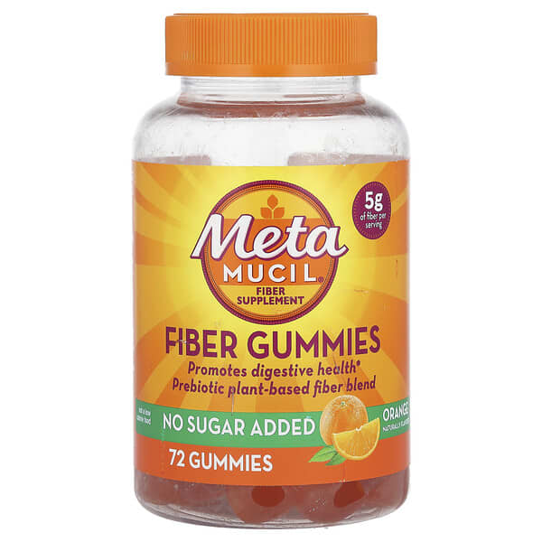 Metamucil, Fiber Gummies, Orange, 72 Gummies