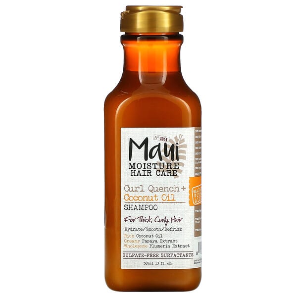 Maui Moisture‏, Curl Quench + Coconut Oil, Shampoo, For Thick, Curly Hair, 13 fl oz (385 ml)