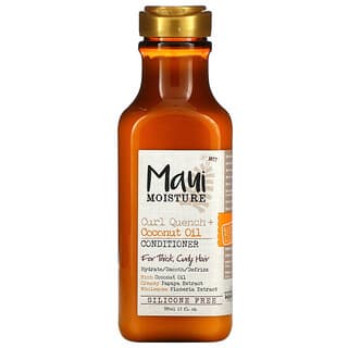 Maui Moisture, 卷发保湿 + 椰子油，护发素，适用于厚重、卷曲发质，13 液量盎司（385 毫升）