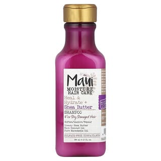 Maui Moisture, Soin et hydratation + Beurre de karité, Shampooing, Pour cheveux secs et abîmés, 385 ml