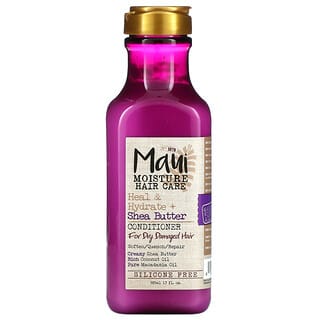 Maui Moisture, 修复和保湿 + 乳木果油护发素，适用于干燥、受损发质，13 液量盎司（385 毫升）