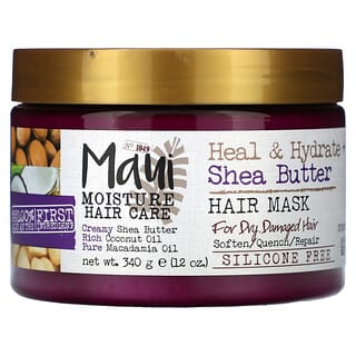 Maui Moisture, Masker Rambut yang Memulihkan & Menghidrasi + Mentega Shea, 340 g (12 ons)