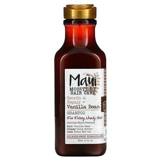 Maui Moisture, Smooth & Repair + Vanilla Bean Shampoo, For Frizzy, Unruly Hair, 13 fl oz (385 ml)