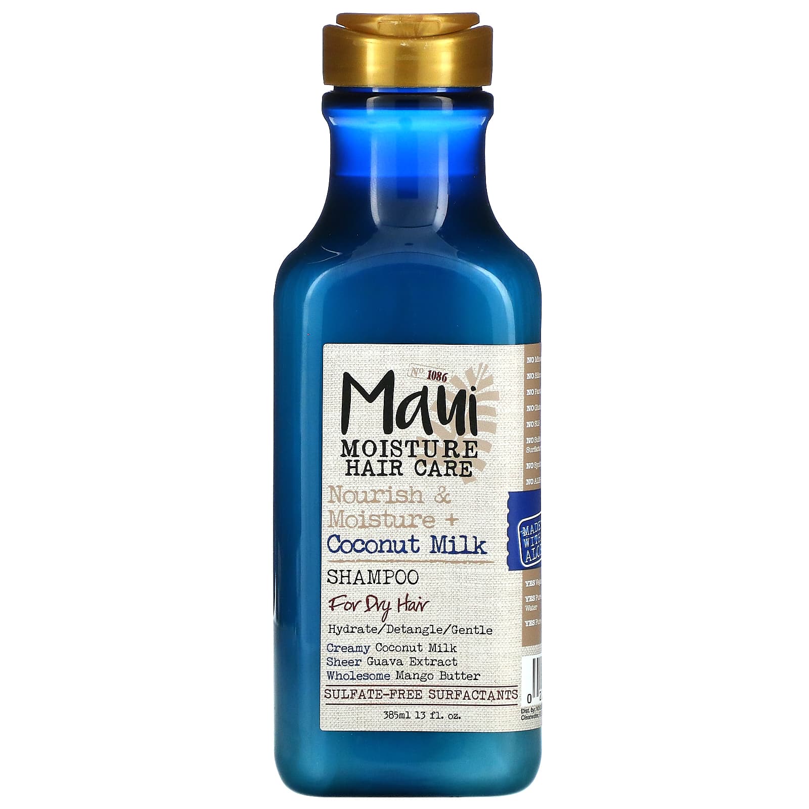 Maui Moisture, Hair Care, Nourish & Moisture + Coconut Milk Shampoo, For  Dry Hair, 13 fl oz (385 ml)