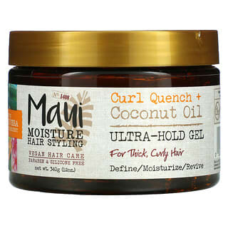 Maui Moisture, Curl Quench + Coconut Oil, гель ультра фиксации, 340 г (12 унций)