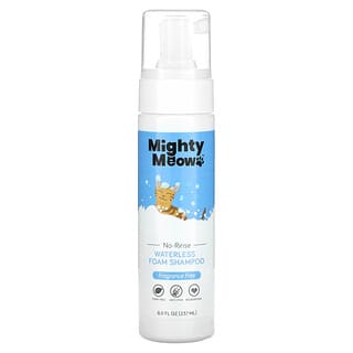 Mighty Mutt, Mighty Meow, Waterless Foam Shampoo, For Cats, Fragrance Free, 8 fl oz (237 ml)