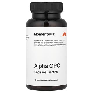 Momentous, Alfa-GPC, 60 cápsulas (300 mg por cápsula)