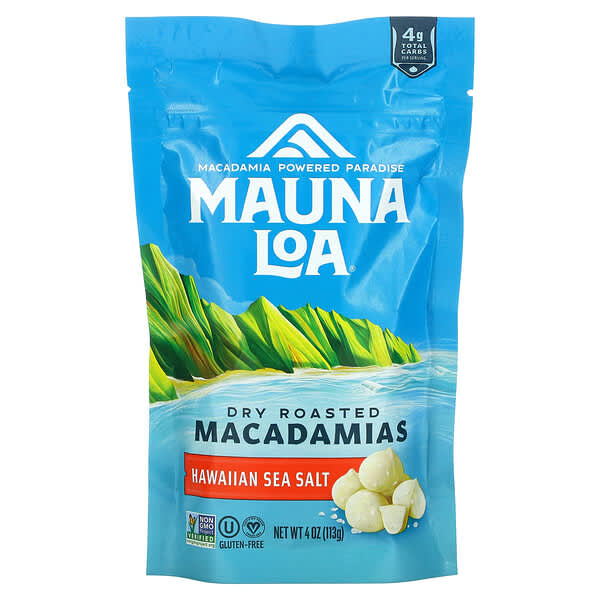 Mauna Loa, Noix de macadamia grillées à sec, sel de mer hawaïen, 113 g
