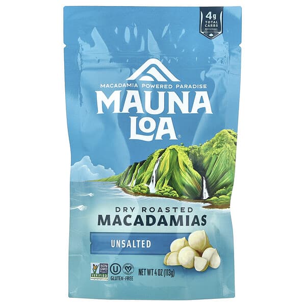 Mauna Loa, 乾烤澳洲堅果，無鹽，4 盎司（113 克）