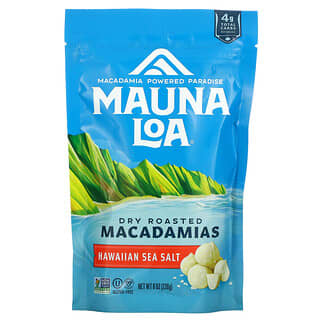 Mauna Loa, Macadamias tostadas secas, sal marina de Hawai, 226 g (8 oz)