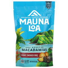 Mauna Loa, Noix de macadamia grillées à sec, BBQ fumé au Kiawe, 226 g