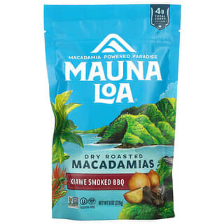 Mauna Loa, Macadamias tostadas secas, Barbacoa ahumada Kiawe, 226 g (8 oz)