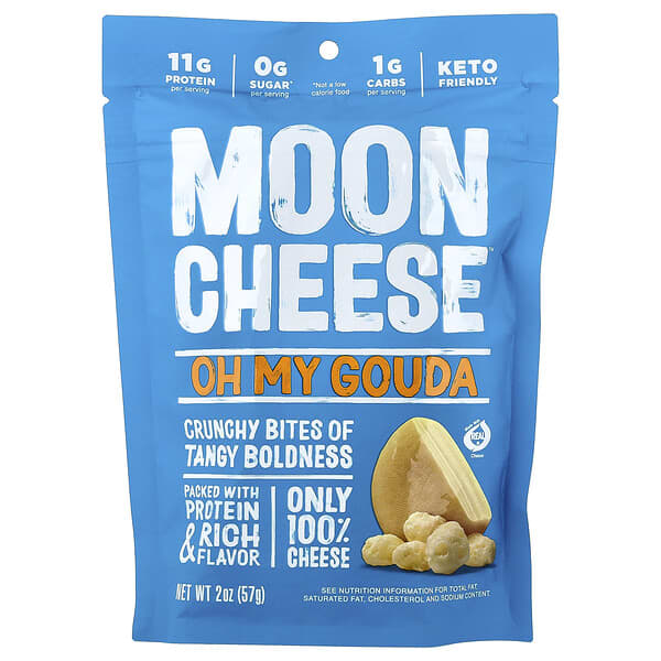 Moon Cheese, 크런치 바이츠, 오미 고다, 57g(2oz)
