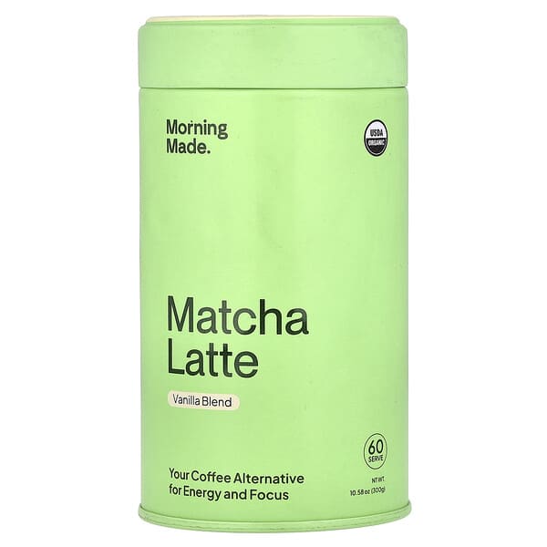 Morning Made, 말차라떼, 바닐라 블렌드, 240g(8.46oz)