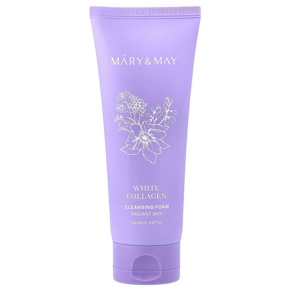 Mary & May, 화이트 콜라겐 클렌징 폼, 150ml(5.07fl oz)