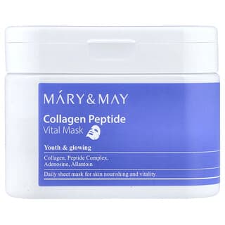 Mary & May, 콜라겐 펩타이드, 바이탈 뷰티 마스크, 30매, 400g(14.1oz)