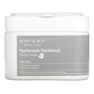 ماري أند ماي‏, Hyaluronic Panthenol ، قناع Hydra Beauty ، 30 ورقة ، 14.1 أونصة (400 جم)