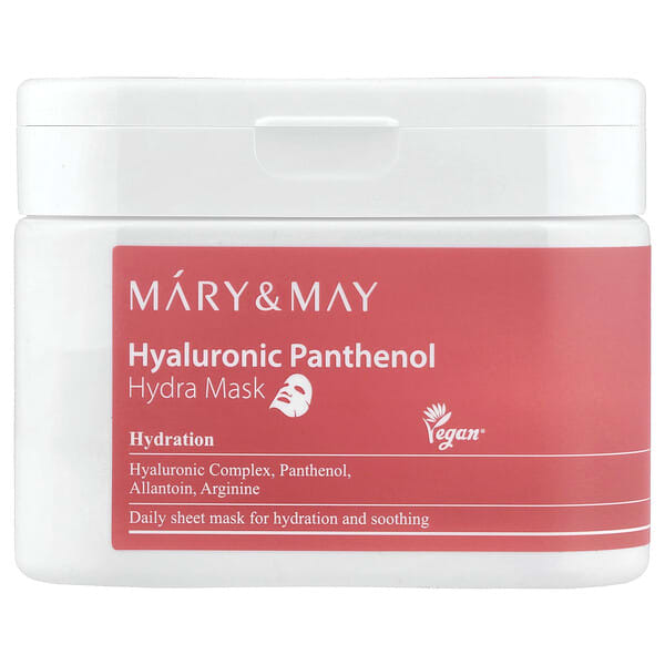 Mary & May, 히알루론산 판테놀, 하이드라 뷰티 마스크, 30매, 400g(14.1oz)