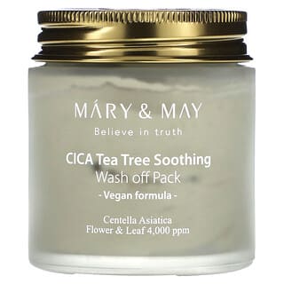 Mary & May, 积雪草茶树舒缓面膜，冲洗型，4.4 盎司（125 克）
