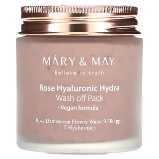 Mary & May, 透明质酸玫瑰补水面膜，冲洗型，4.4 盎司（125 克）