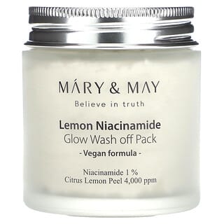 Mary & May, Lemon Niacinamide Glow, Wash off Pack, 4.4 oz (125 g)