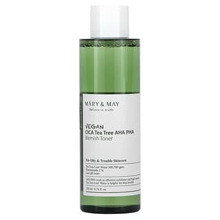 Mary & May, Vegan CICA Tea Tree AHA PHA, Gesichtswasser gegen Hautunreinheiten, 200 ml (6,76 fl. oz.)